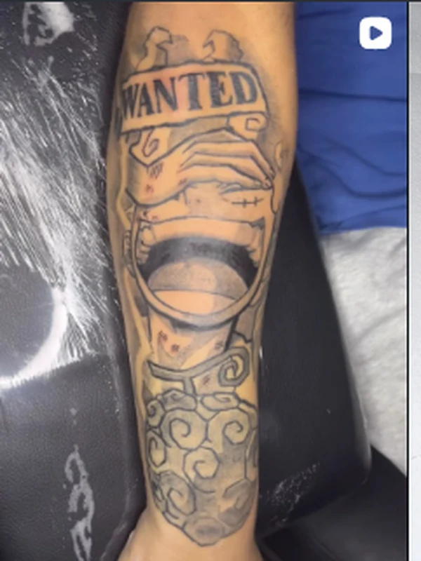 Anime Tattoo One Piece Naruto